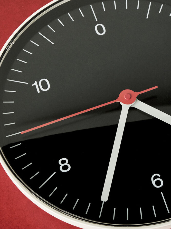 Hay Wall Clock-Black Black