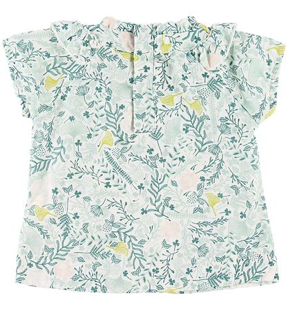 En Fant T-Shirt - Weiß m. Blätter