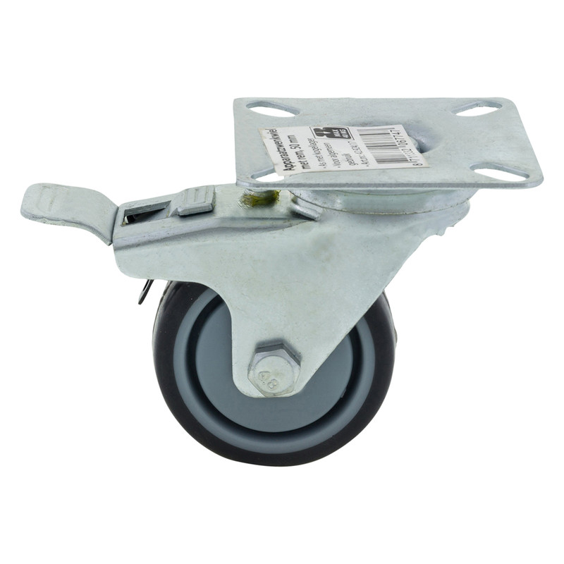 Apparaatzwenkwiel kogellager met rem 50mm 40kg