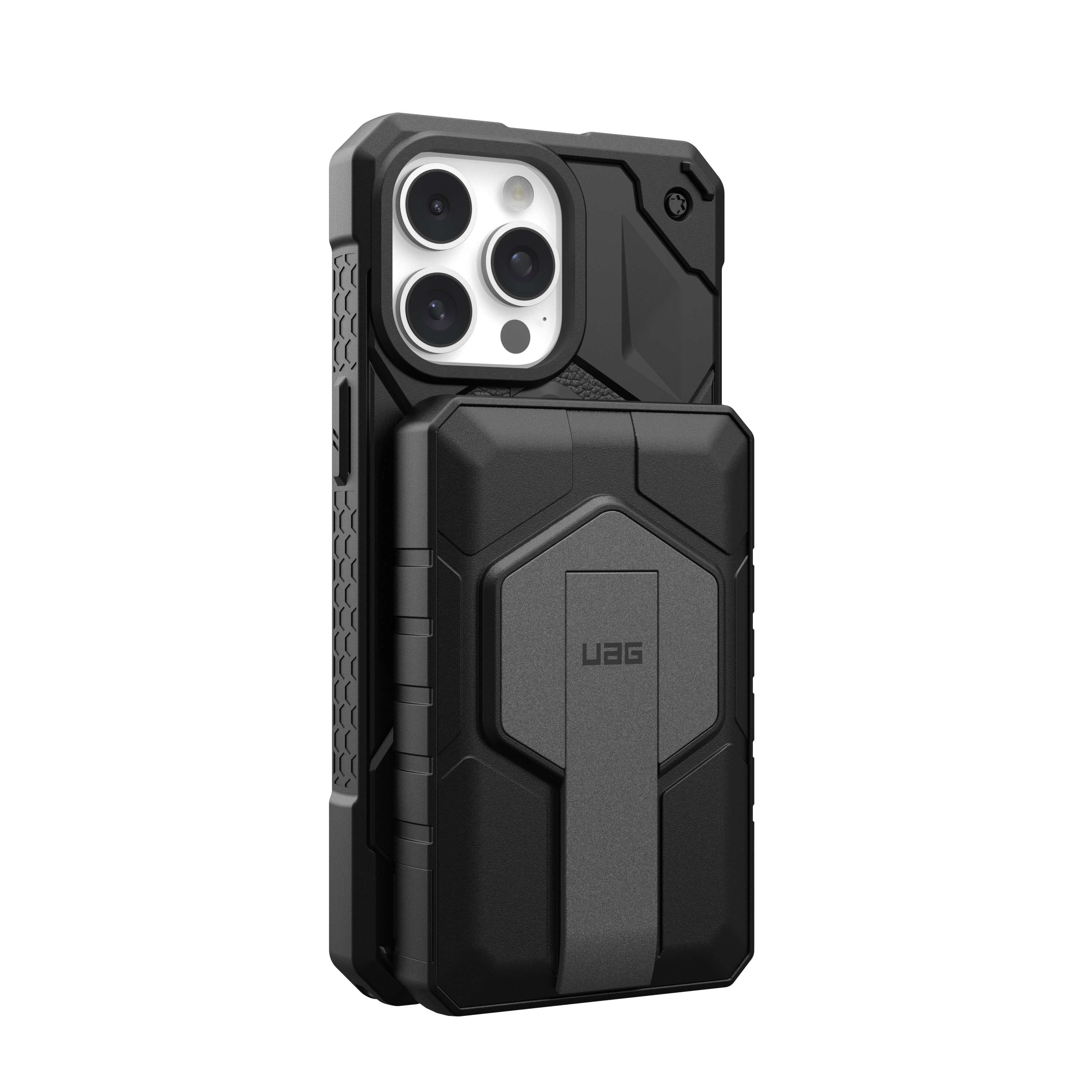 (20W) 10000mAh Rugged Magnetische MagSafe Powerbank USB C Ladegerät mit Kickstand   Ladekabel (IPX6) (9B4411114030) - Titan / Schwarz