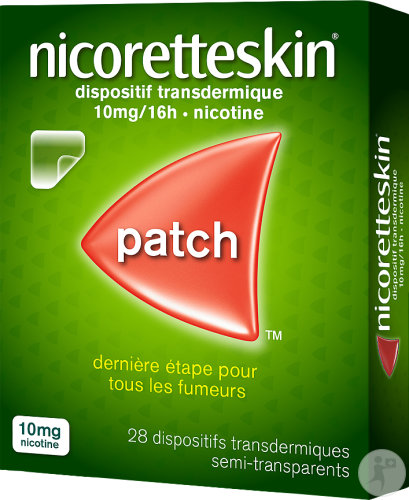 NicoretteSkin 10mg/16H Nicotine Dispositif Transdermique 28 Patchs