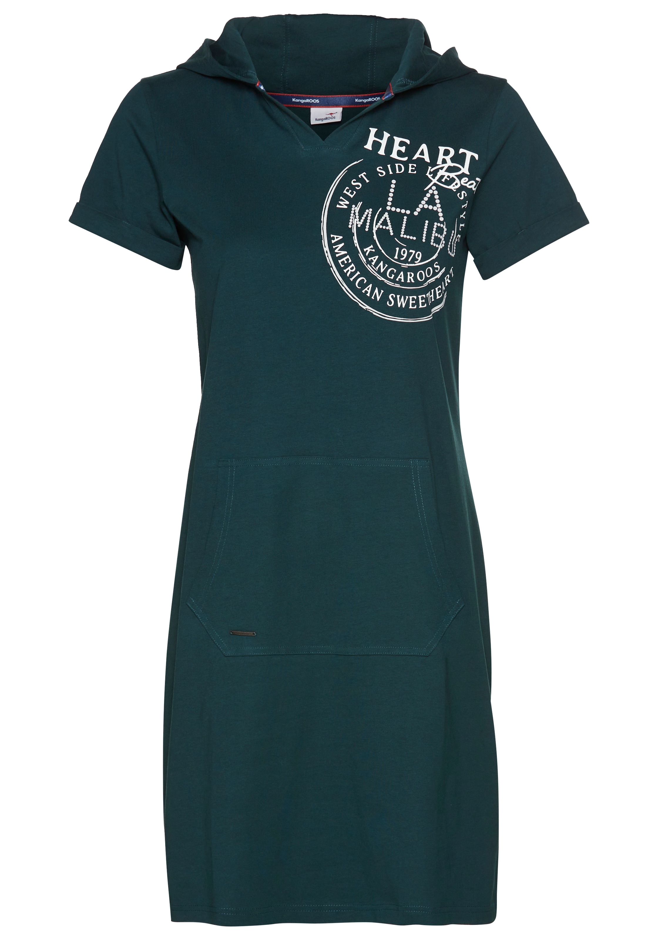 KangaROOS Sweatkleid aus weichem Jersey mit Kapuze - NEUE KOLLEKTION
