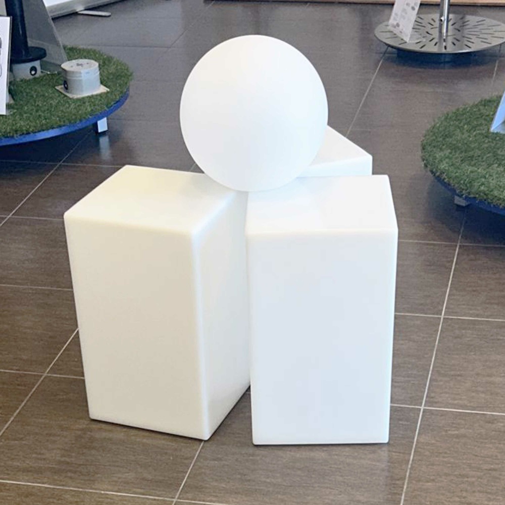 Tabouret solaire rechargeable blanc stool de parking lumineux