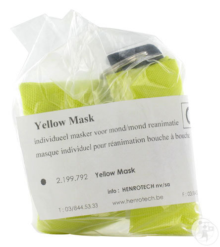 Henrotech Yellow Mask Masque Individuel Pour Réanimation Bouche À Bouche 1 Pièce