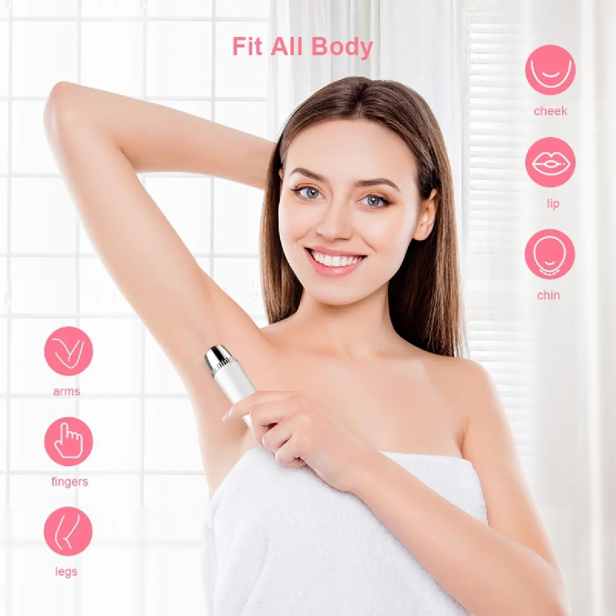 Wewoo Dissolvant facial indolore de de cheveux électrique de Xpreen Mini pour des femmes