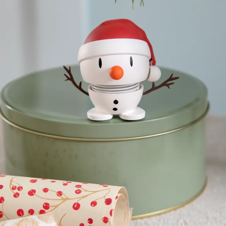 Hoptimist - Soft Santa Snowman small, weiss