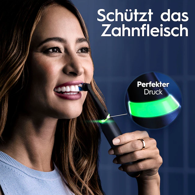 Oral-B Elektrische Zahnbürste »iO 9 Luxe Edition« 1 Stk. Aufsteckbürsten mit Magnet-Technologie, 7 Putzmodi, Farbdisplay & Lade-Reiseetui