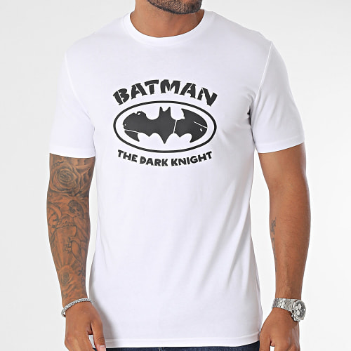 Tee Shirt Dark Knight Logo Blanc
