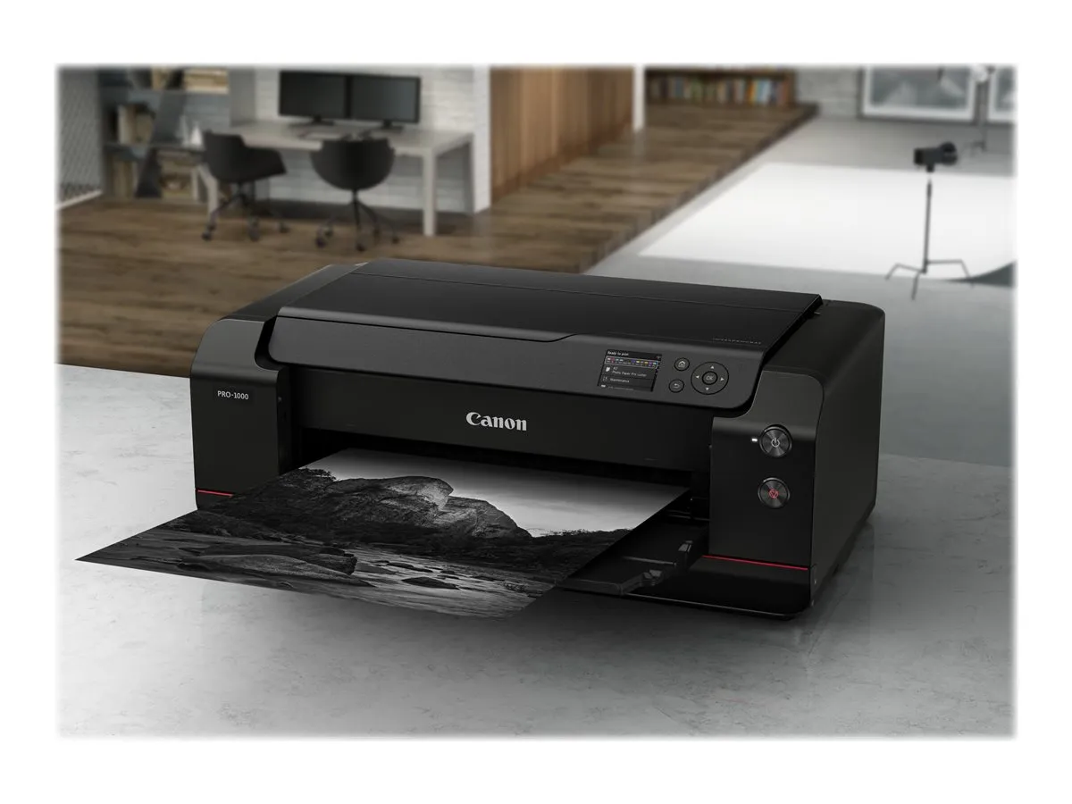 Canon imagePROGRAF PRO-1000 - Printer - farve - blækprinter - 431.8 x 558.8 mm op til 3.58 min./side (farve) - USB 2.0, LAN, Wi-Fi(n)
