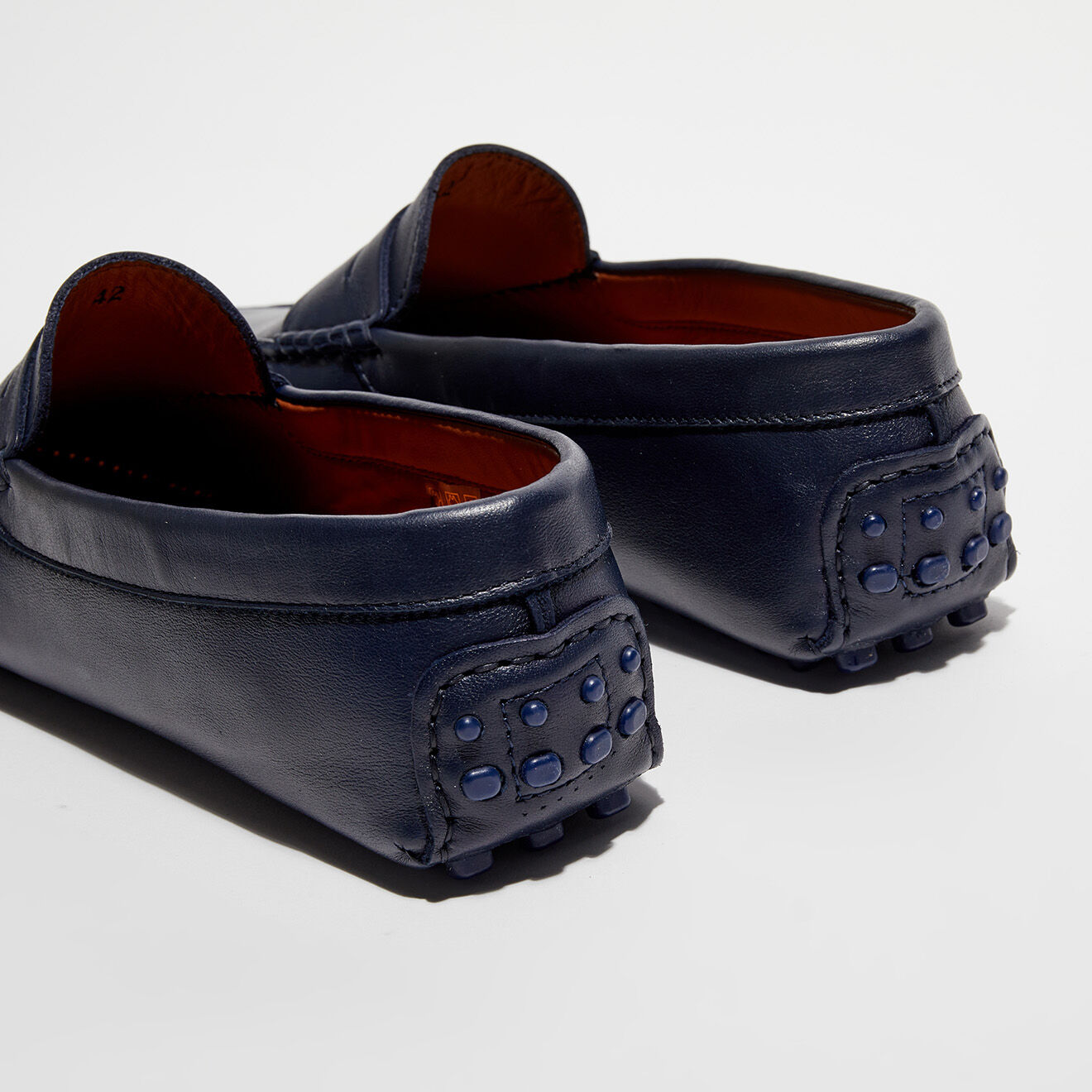 Loafers Mocassins en Cuir Martin bleu marine