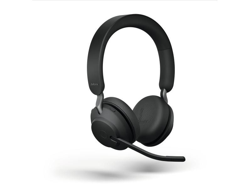 Jabra Headset Evolve2 65 Duo UC Schwarz, USB-A Jabra Bluetooth Headset für das Büro, Home Office oder für Unterwegs