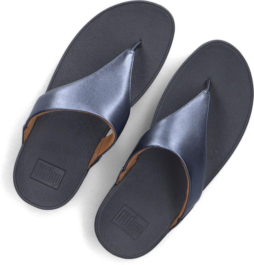 FITFLOP Teenslippers Dames Lulu Leather Toe-post Maat: 41 Materiaal: Leatherlook Kleur: Blauw
