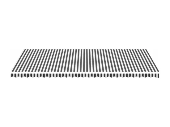 Tissu de remplacement pour auvent Anthracite et blanc 6x3,5 m