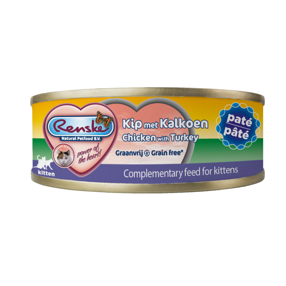 24x Renske Vers Kitten Paté Kip Met Kalkoen70 gr