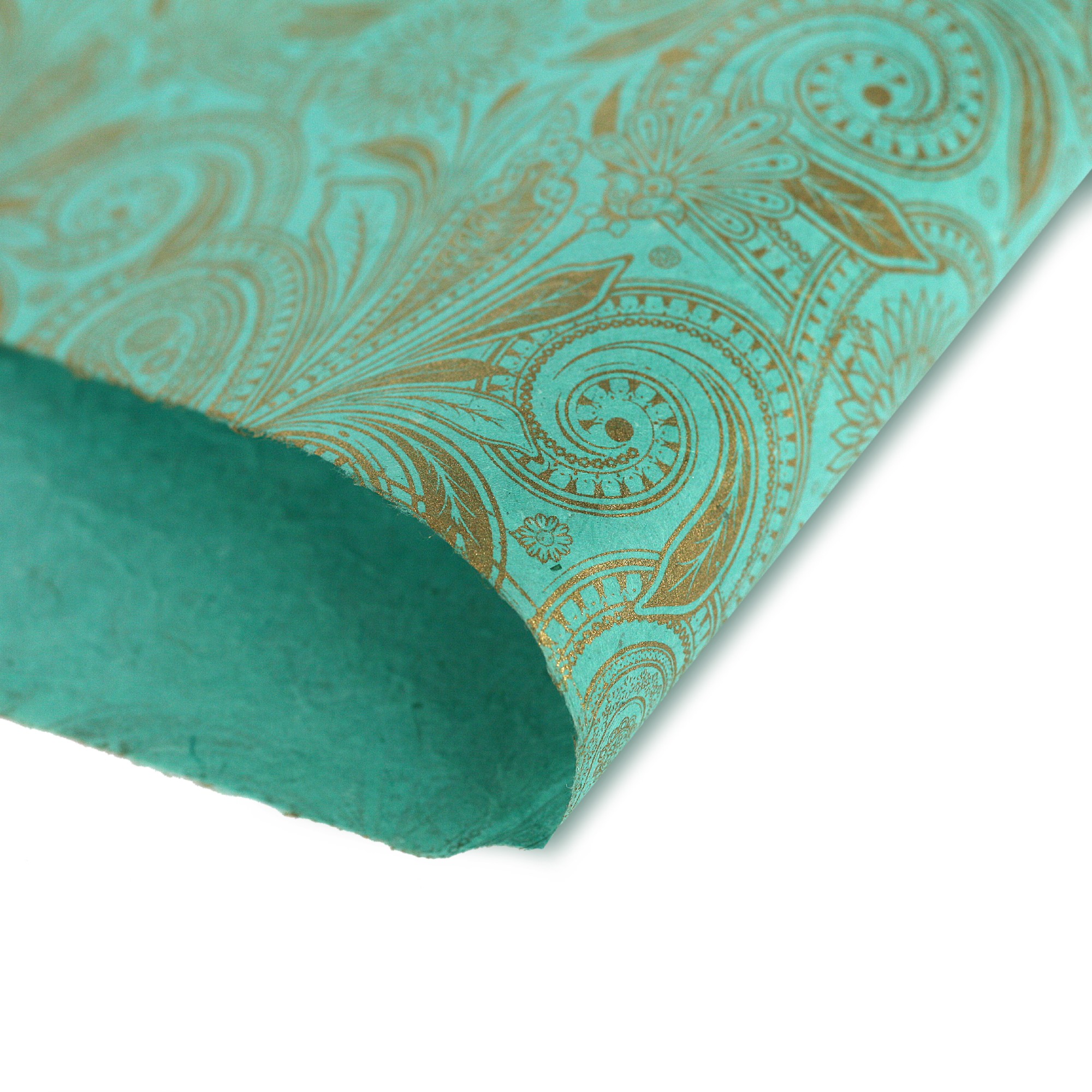 Geschenkpapier floral, mint, gold, L 76 cm, B 51 cm günstig bestellen