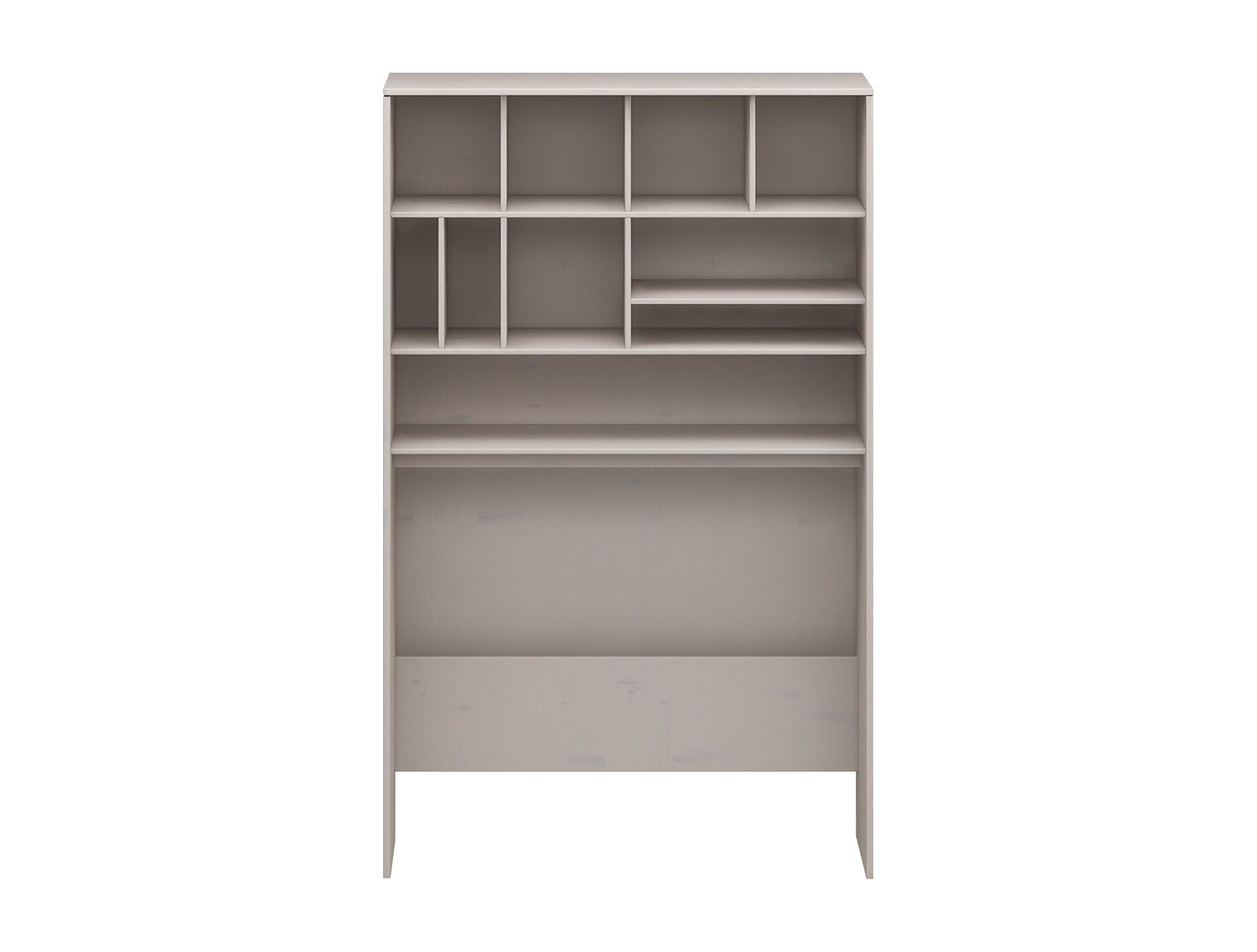 CLASSIC Regal mit diversen Fächern grau - Grau / B: 125.6 cm x T: 35.0 cm x H: 202.5 cm