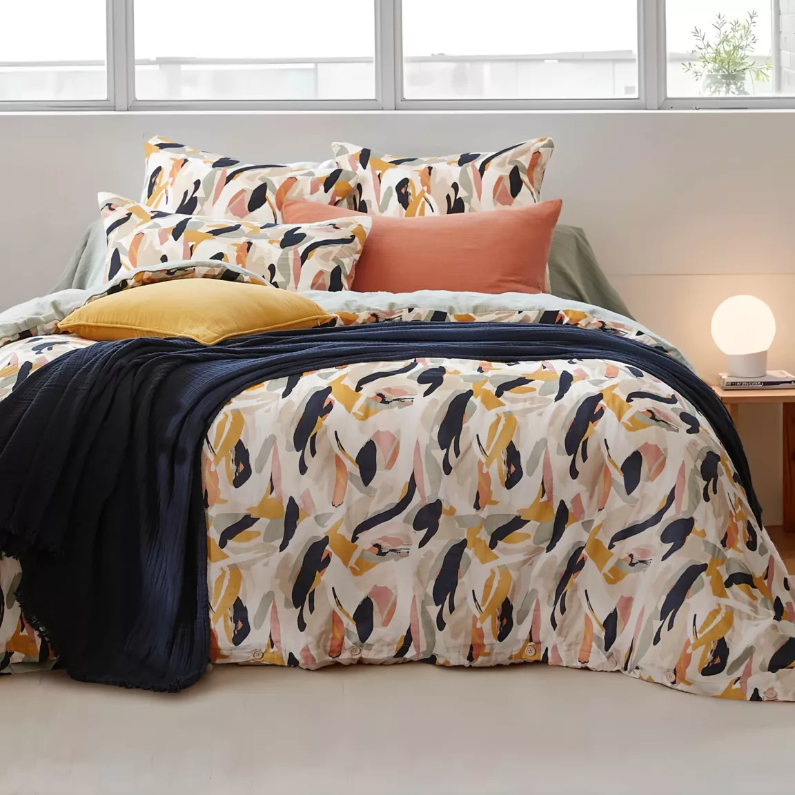 Housse de couette gaze de coton (260 x 240 cm) Mathilda Multicolore
