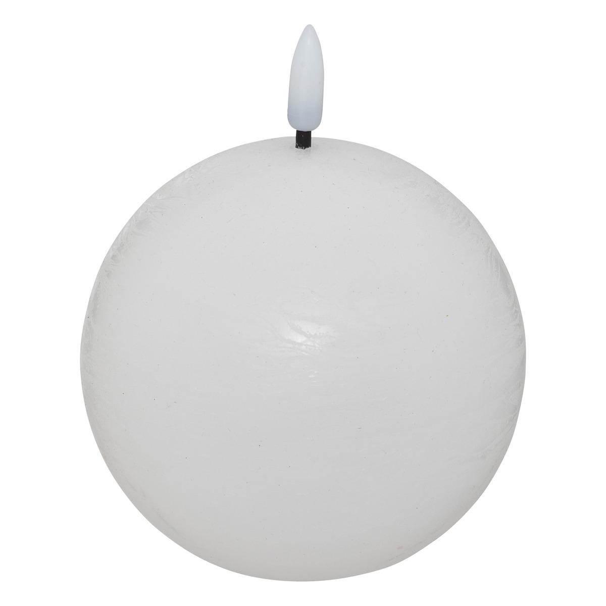 BOUGIE BOULE LED MOLIA BLANC D.12CM