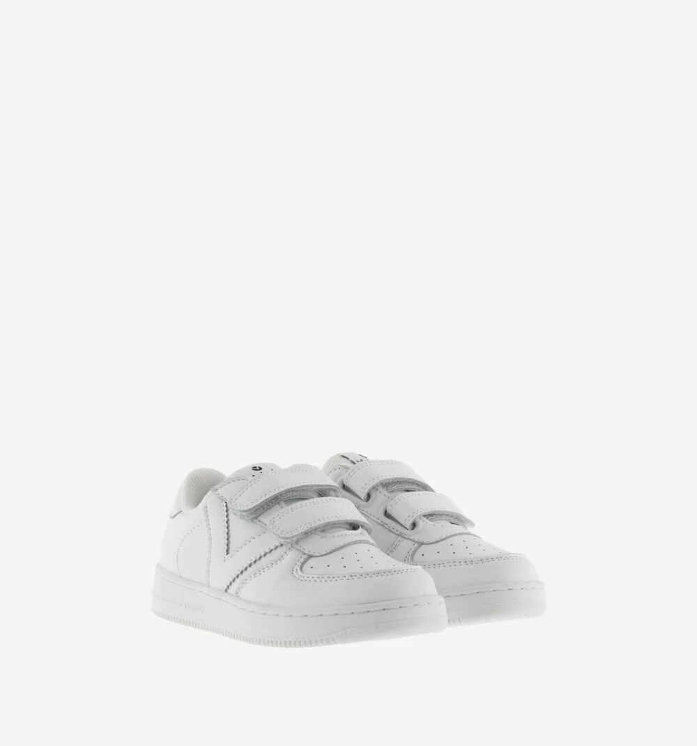 TIEMPO BASKETS SCRATCH Baskets blanches de sport pour enfant BLANCO