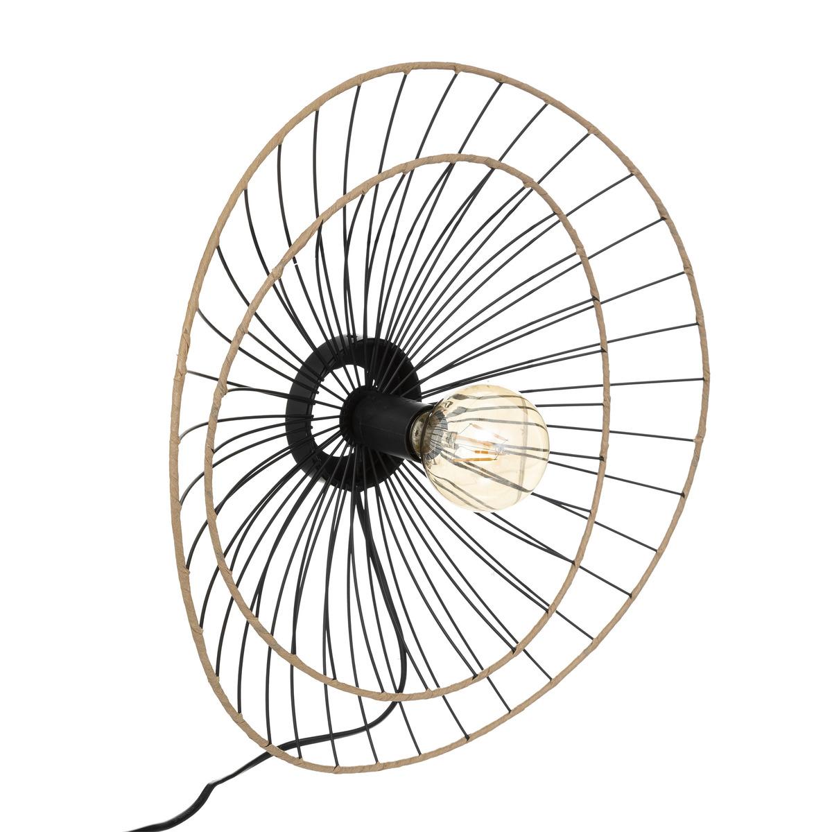 APPLIQUE METAL ALARA NOIR D.45CM