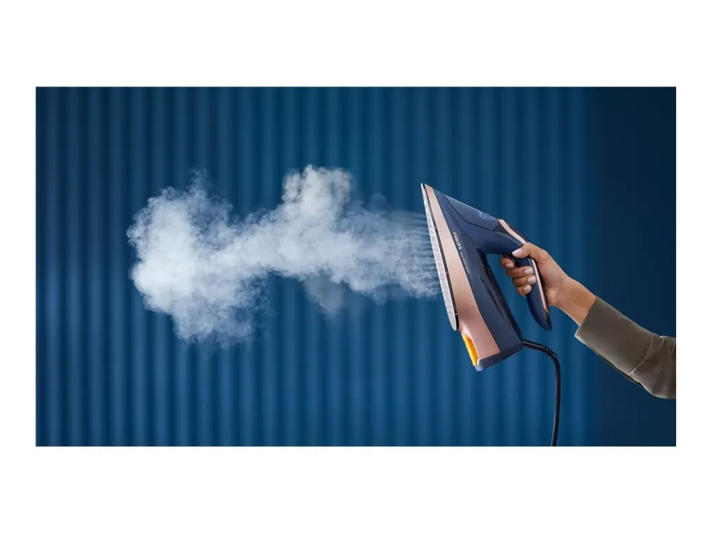 Philips Azur 8000 Series DST8050 - Dampstrygejern med automatisk afbrydelse - såleplade: SteamGlide Elite - 3000 W - mørkeblå