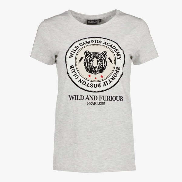 TwoDay dames T-shirt met print grijs