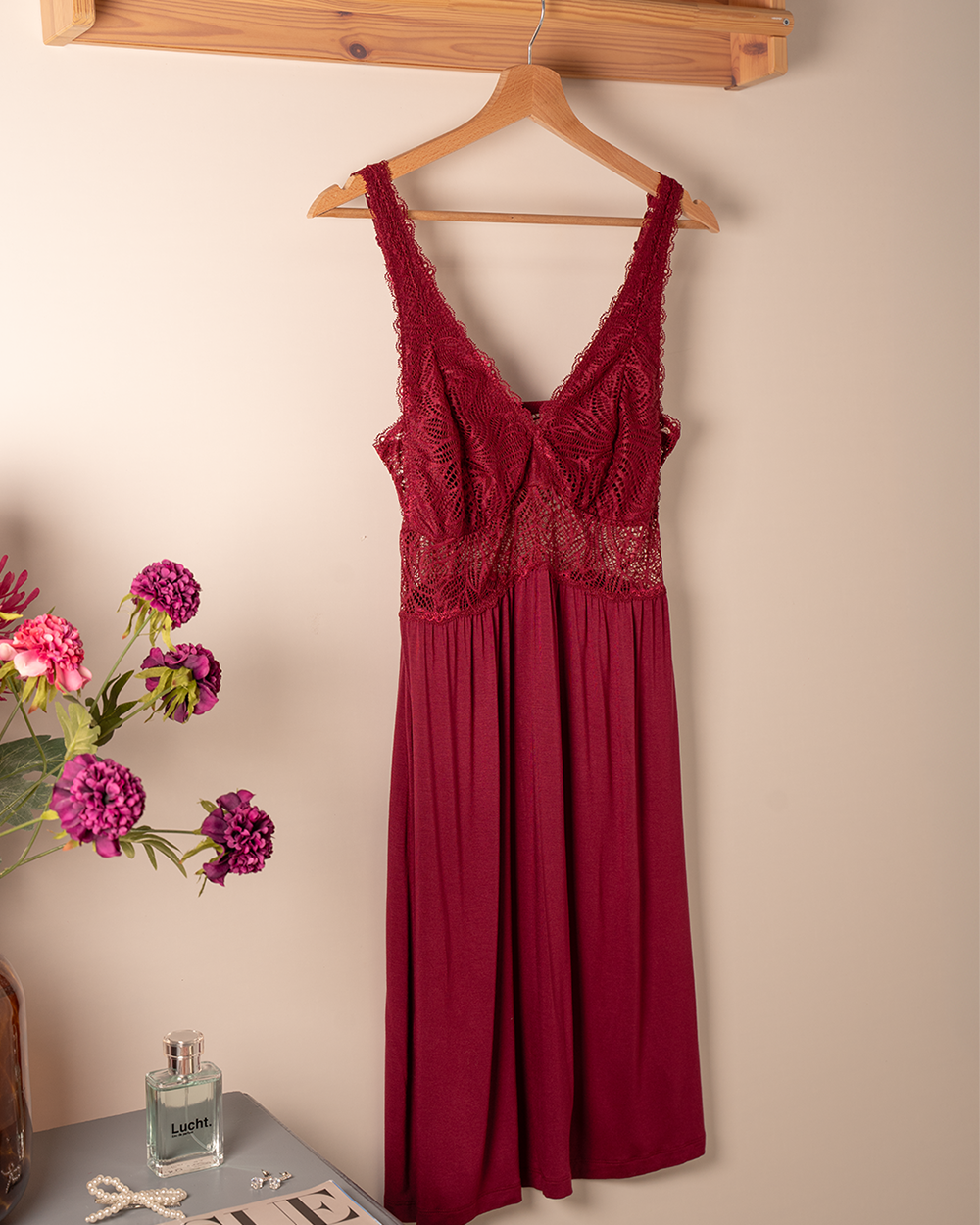 Dames sleepdress Bordeaux kopen? Goed en goedkoop