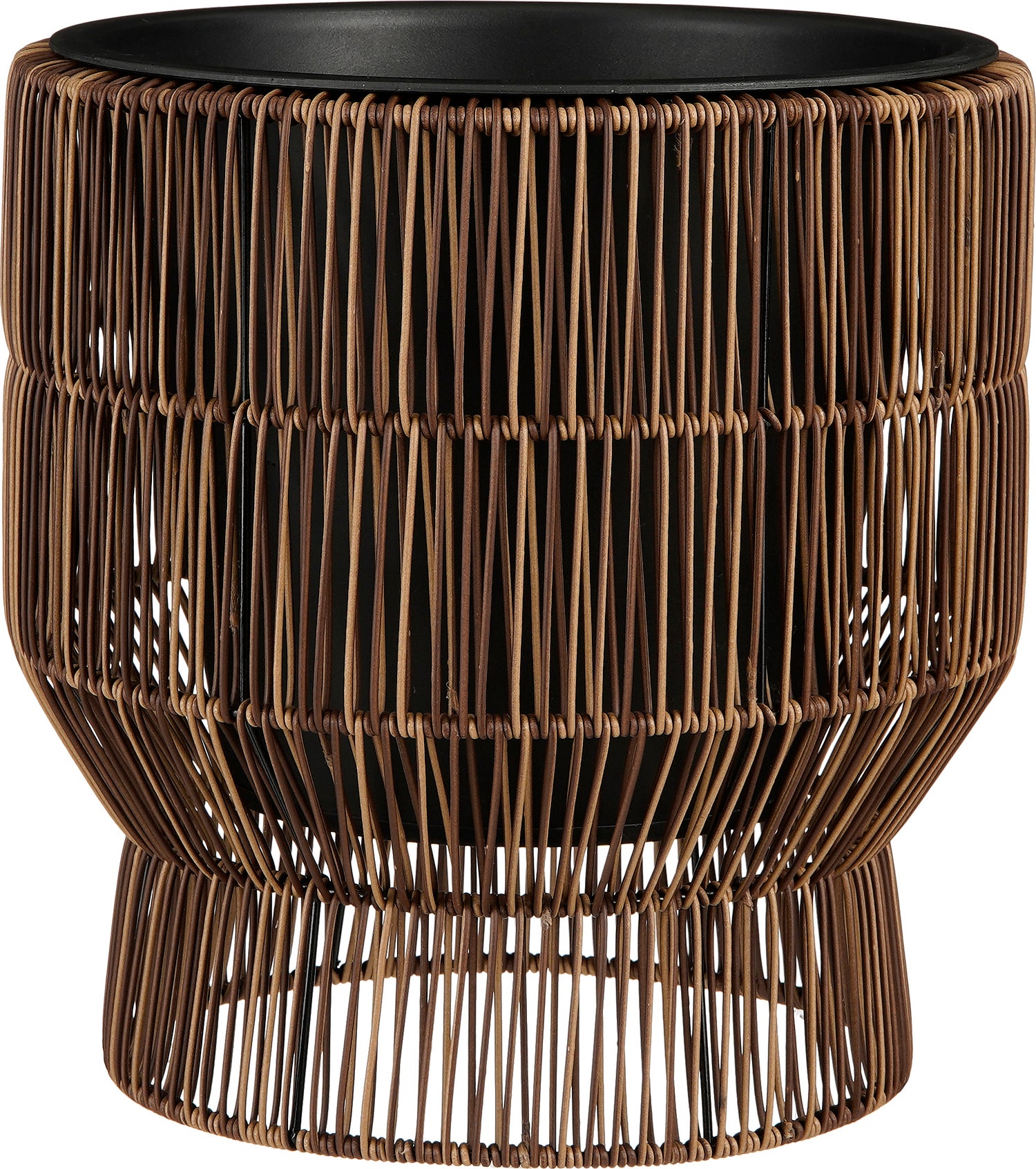 Mica Decorations bloempot op voet Peta bruin D 36 H 37 cm