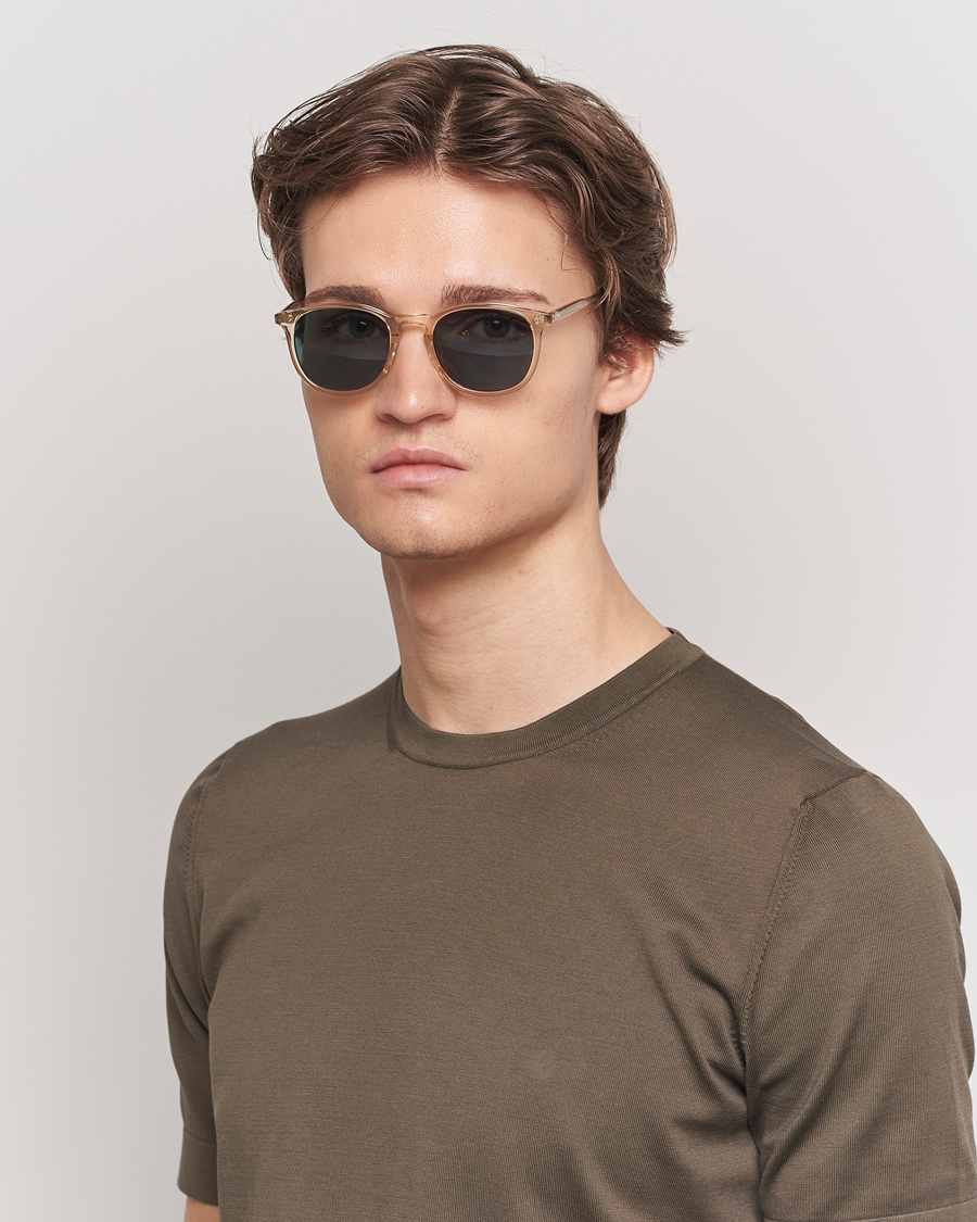 Garrett Leight Kinney 49 Sunglasses Transparent/Blue