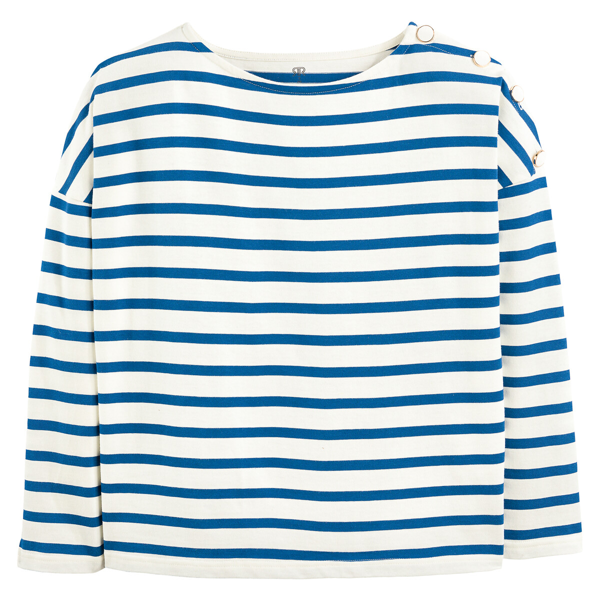 COLEÇÕES LA REDOUTE<br>Camisa azul marinho com volume solto, Signature AIMIE