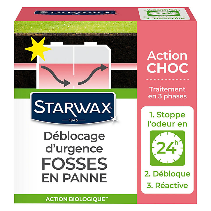 Traitement d'urgence pour fosses septiques Starwax