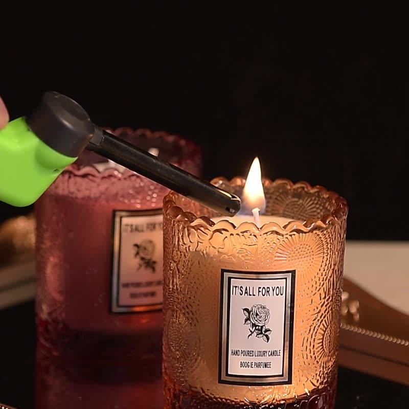 (9x7cm) Duft Kerze im Glas Aromatherapie Home Deko Wachs Kerze mit Deckel - Grüner Wald