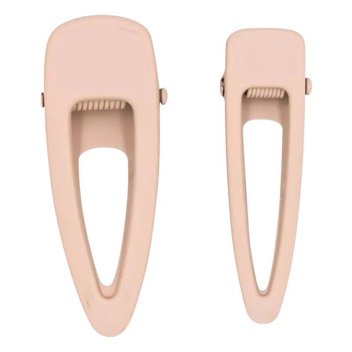 Grech & Co Lot de 2 Barettes Matte Clip | Rose
