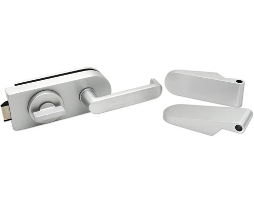 Pertura glasdeurbeslag Studio Raik WC aluminium geanodiseerd zilver