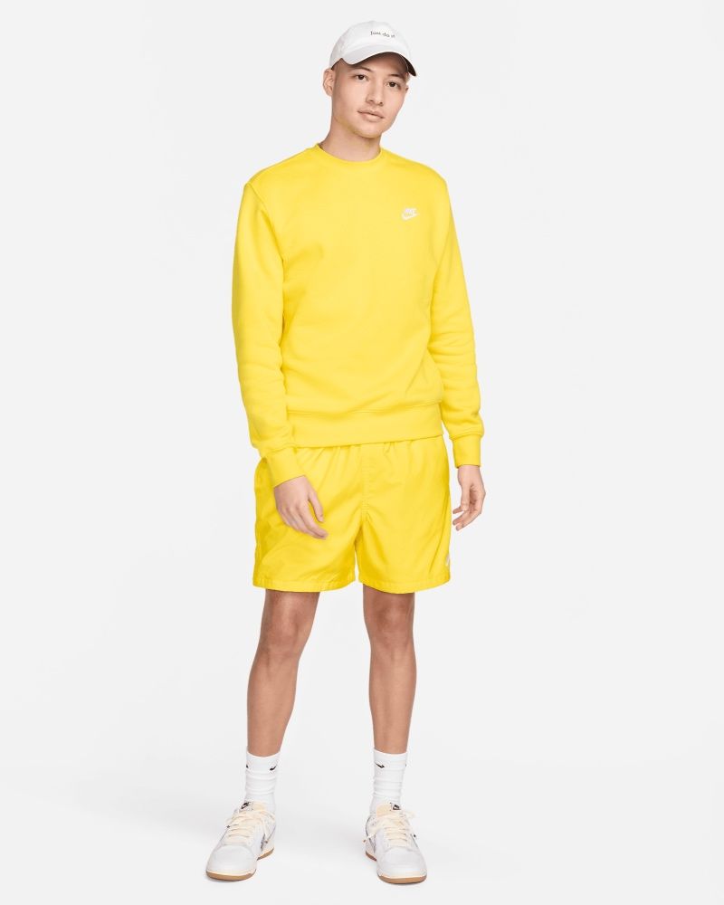 Sweat-shirt Nike Sportswear Club Fleece Jaune & Blanc pour homme