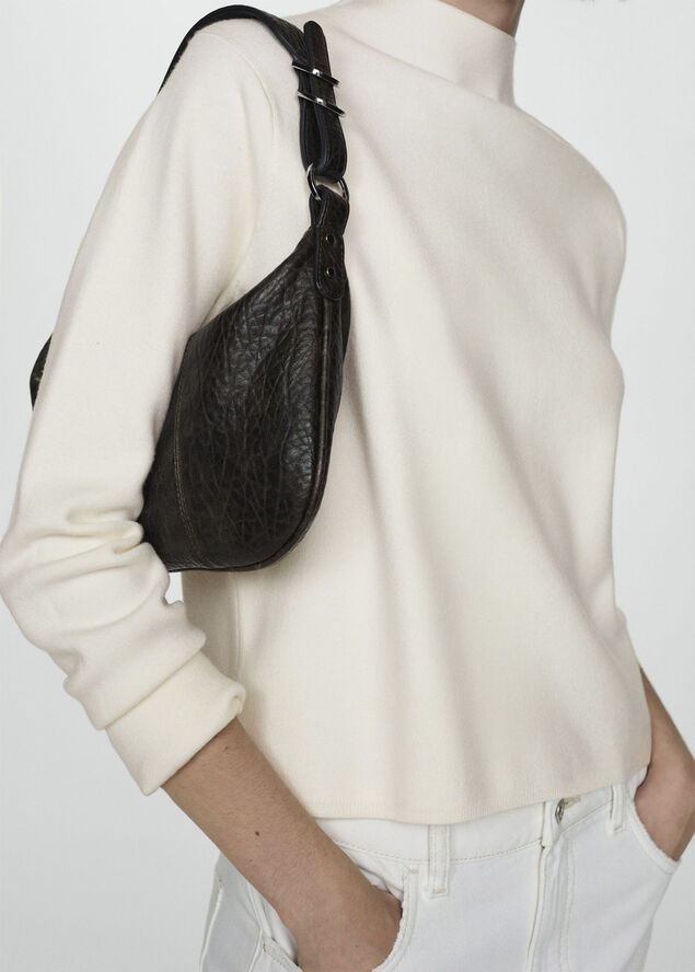 MANGO High collar sweater Light beige