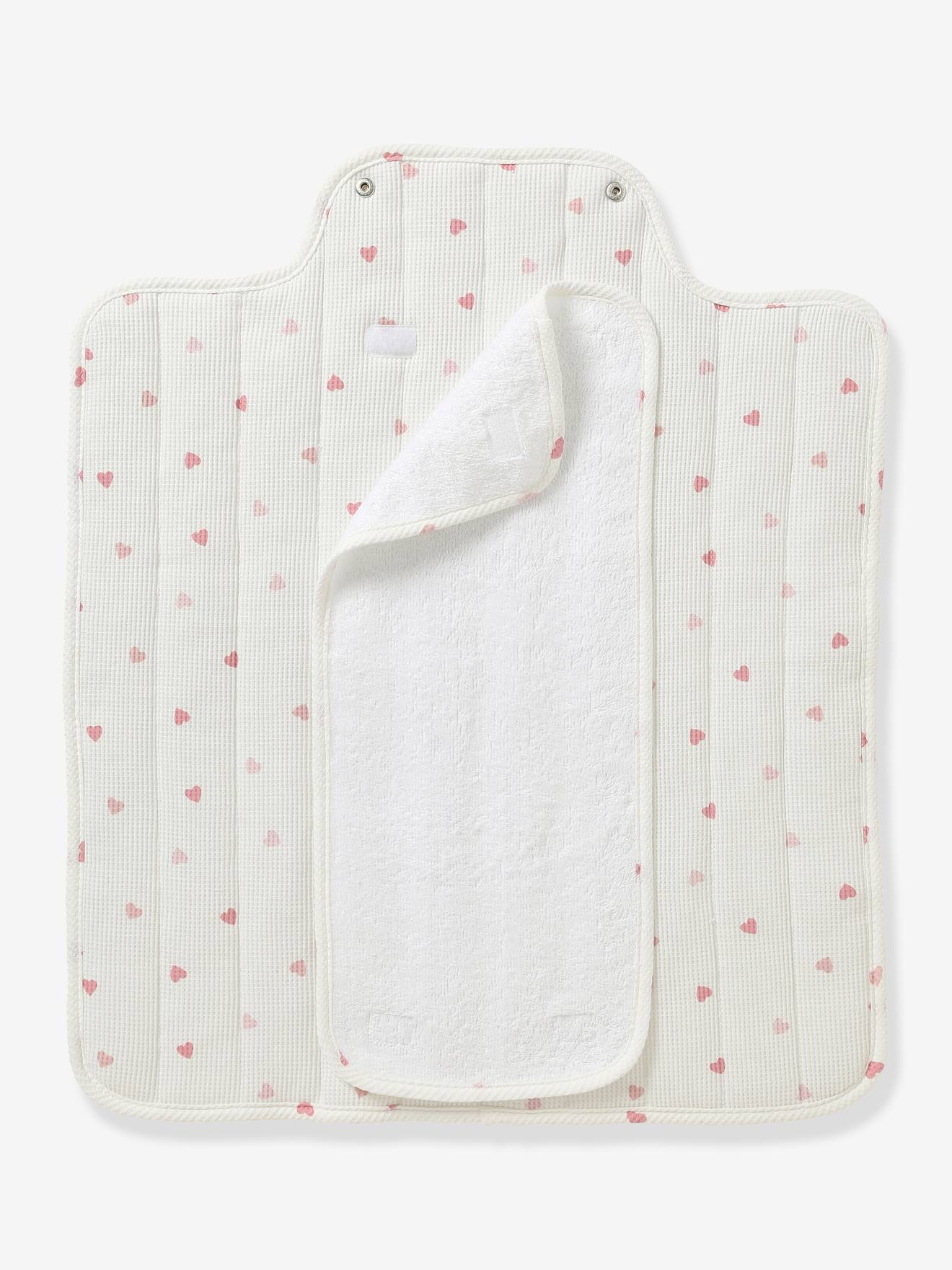 Alfombra cambiador de viaje de nido de abeja branco claro estampado