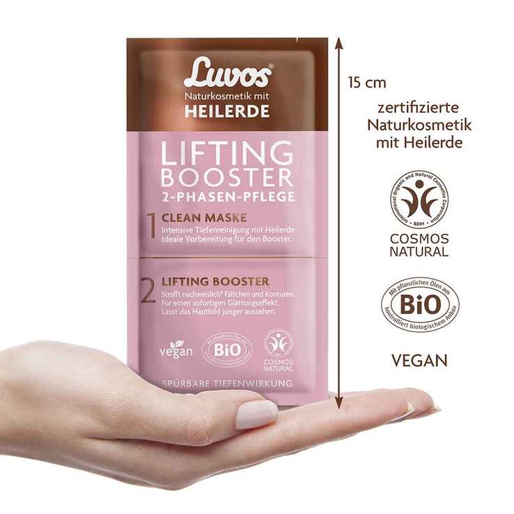 Luvos Heilerde Lifting Booster & Clean Maske 2 + 7,5ml, 1 P