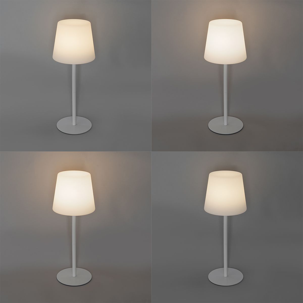 Set van 2 tafellampen wit oplaadbaar 40 cm IP54 - Jude