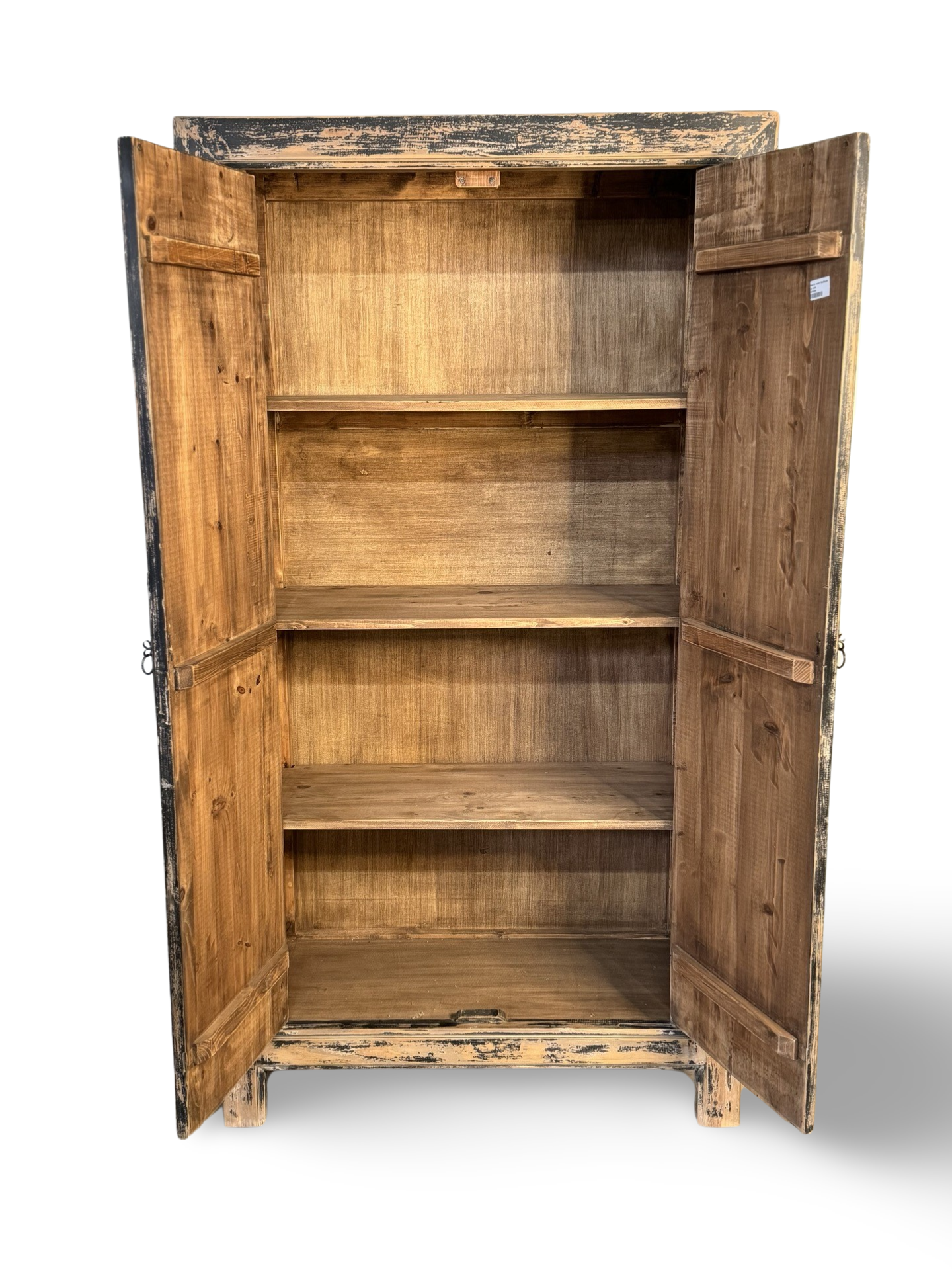 Kast 2 deurs zwart/naturel Kast 2Dr zwart/f Unieke