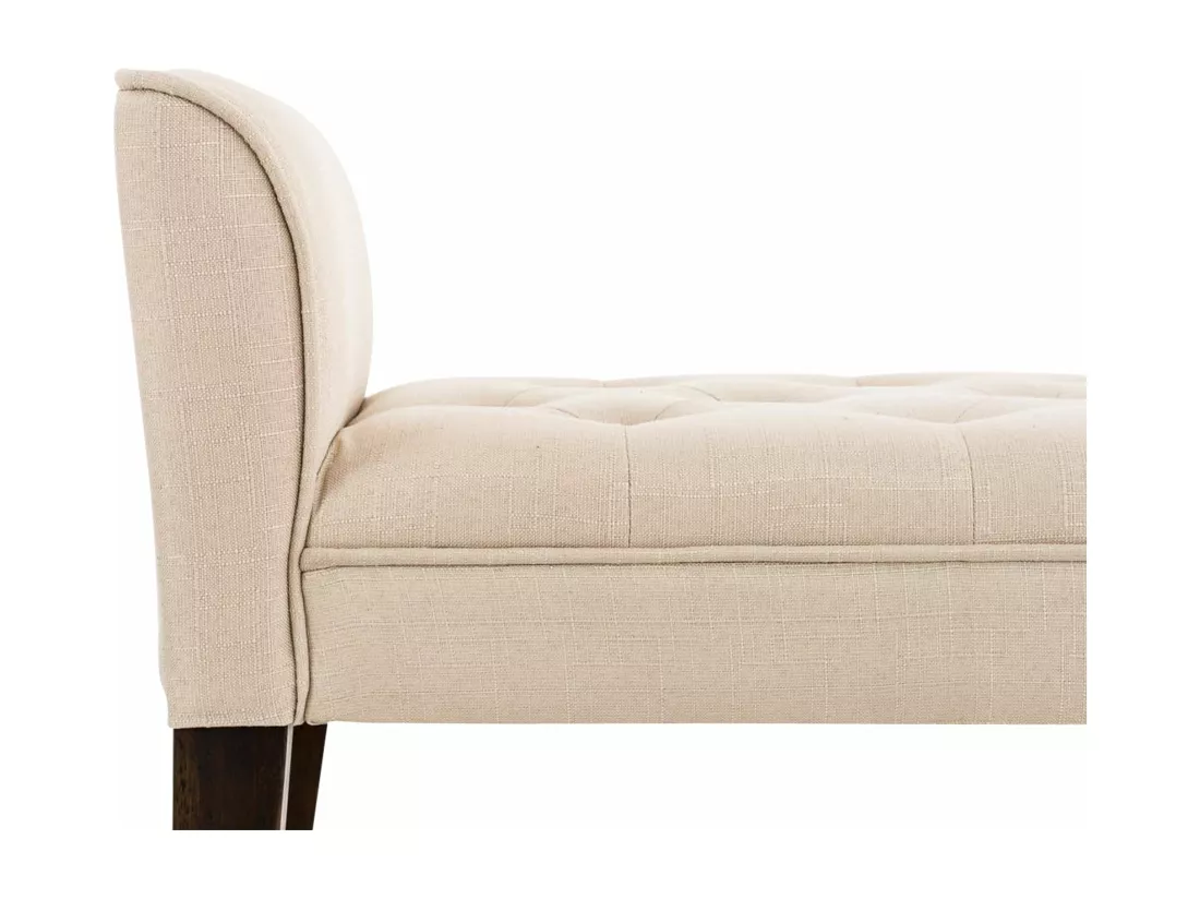 Banquette - Similicuir & Bois - Crème - Cleopatra