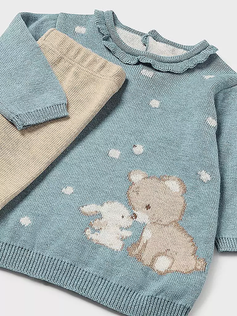 MAYORAL Baby Set Kleid und Leggings 2-teilig hellblau