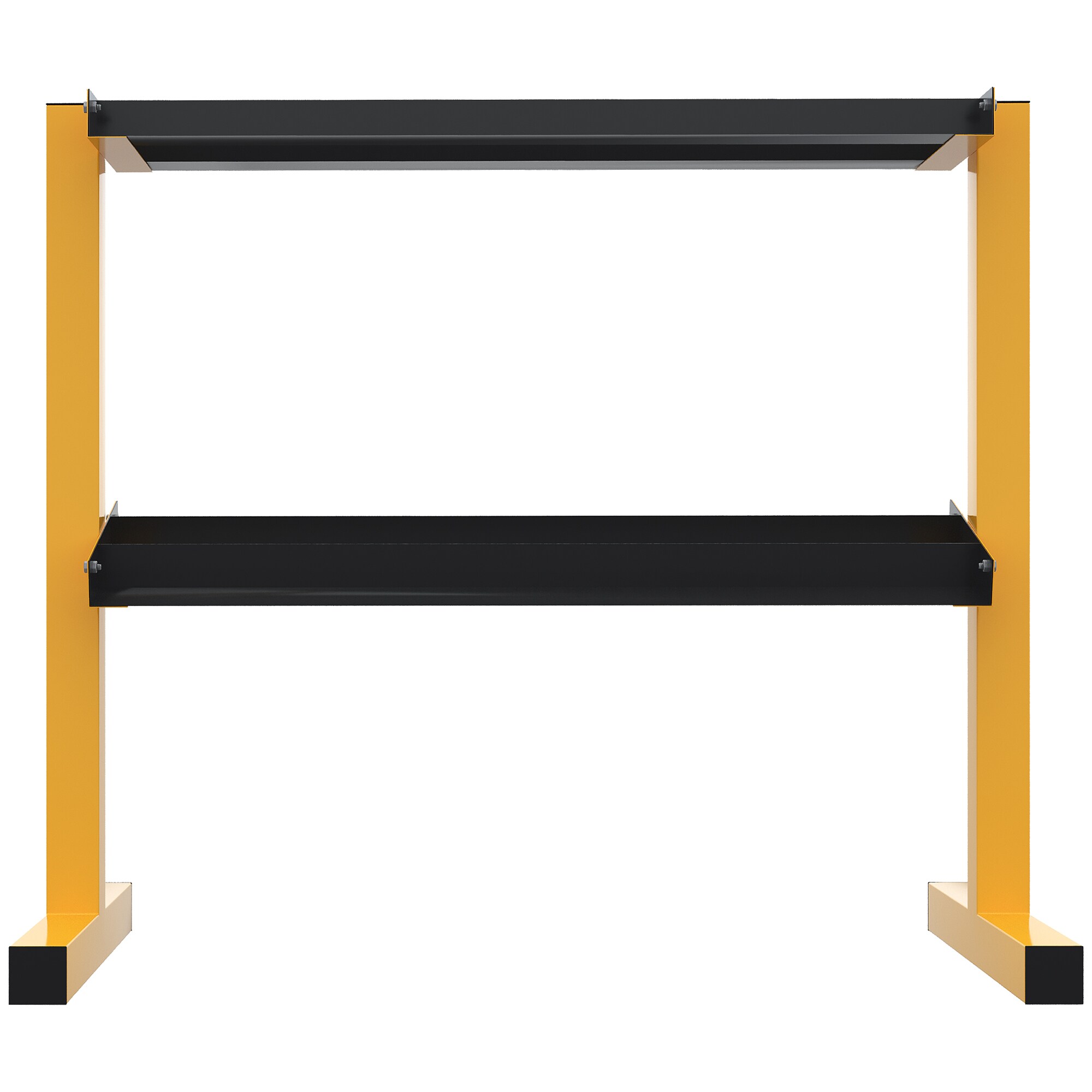 SPORTNOW Hantelständer mit 2 Stufen schwarz, gelb 92,5L x 50,5B x 80,5H cm