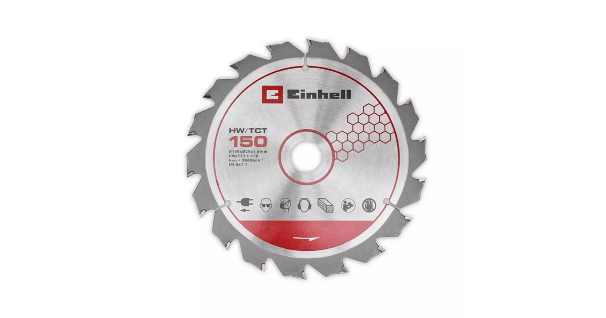 EINHELLAccucirkelzaag TE-CS 18/150-2 Li - Solo handcirkelzaag  (Rood/zwart, Power X-Change, Accu en oplader niet inbegrepen)