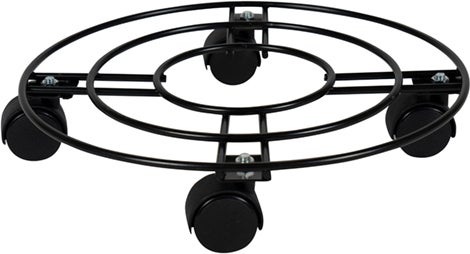TS plantentrolley zwart D 33 H 6 cm