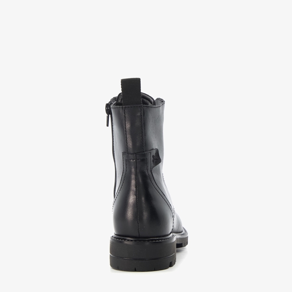 Bugatti leren dames veterboots zwart