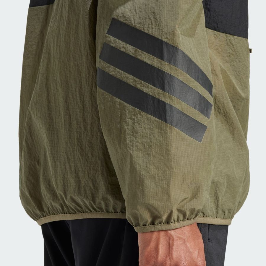 Adidas Sweat-shirt toile demi-zip 3 bandes Future Icons