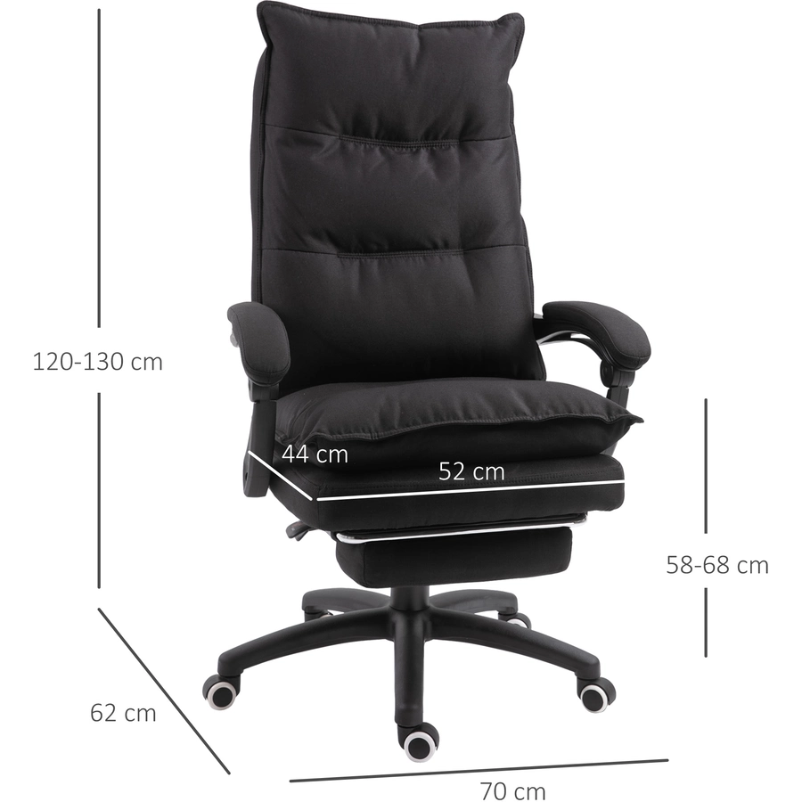 Vinsetto Bürostuhl mit Massagefunktion schwarz