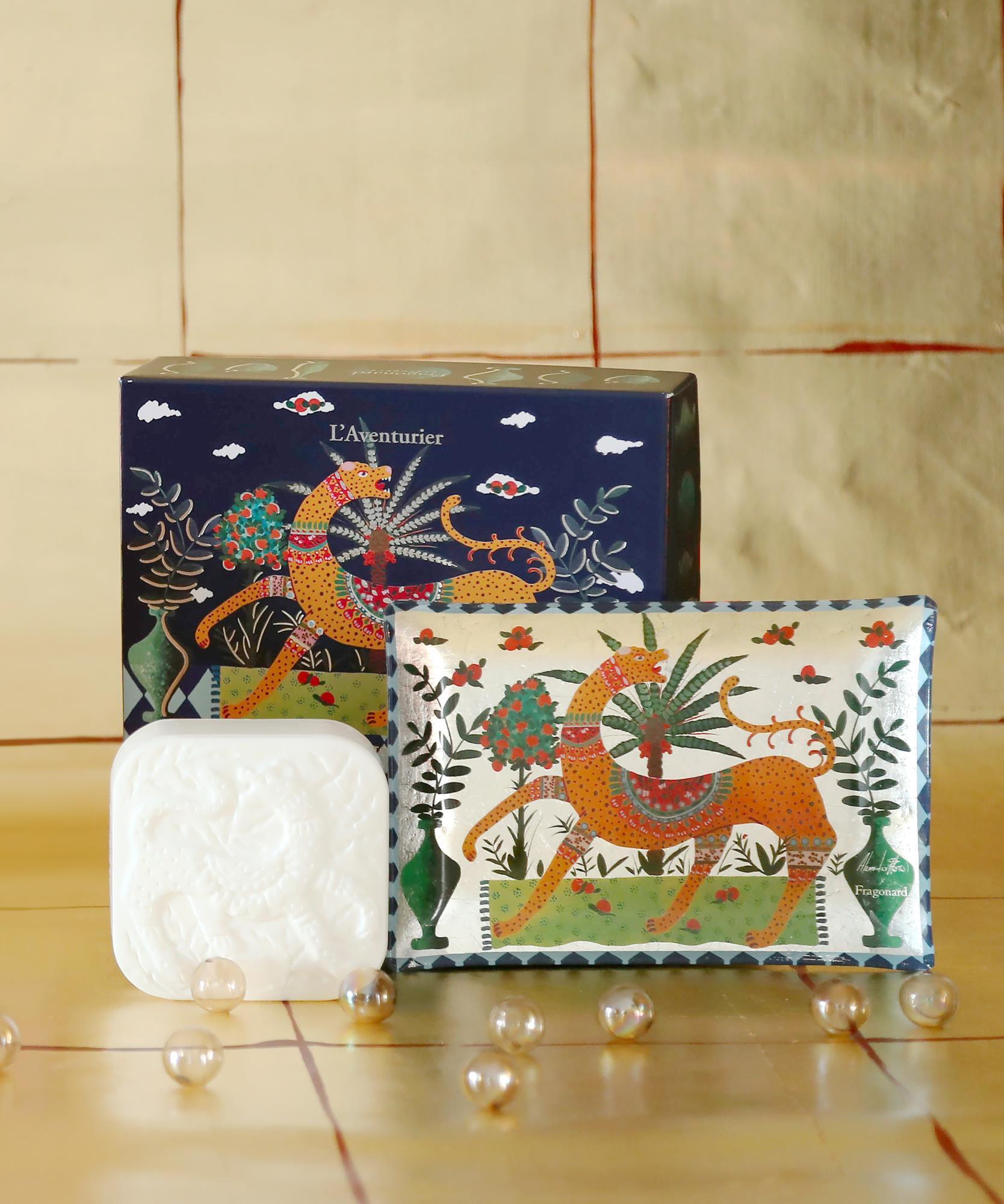 L'Aventurier  Savon & porte savon - 150g / 10 × 14,5cm