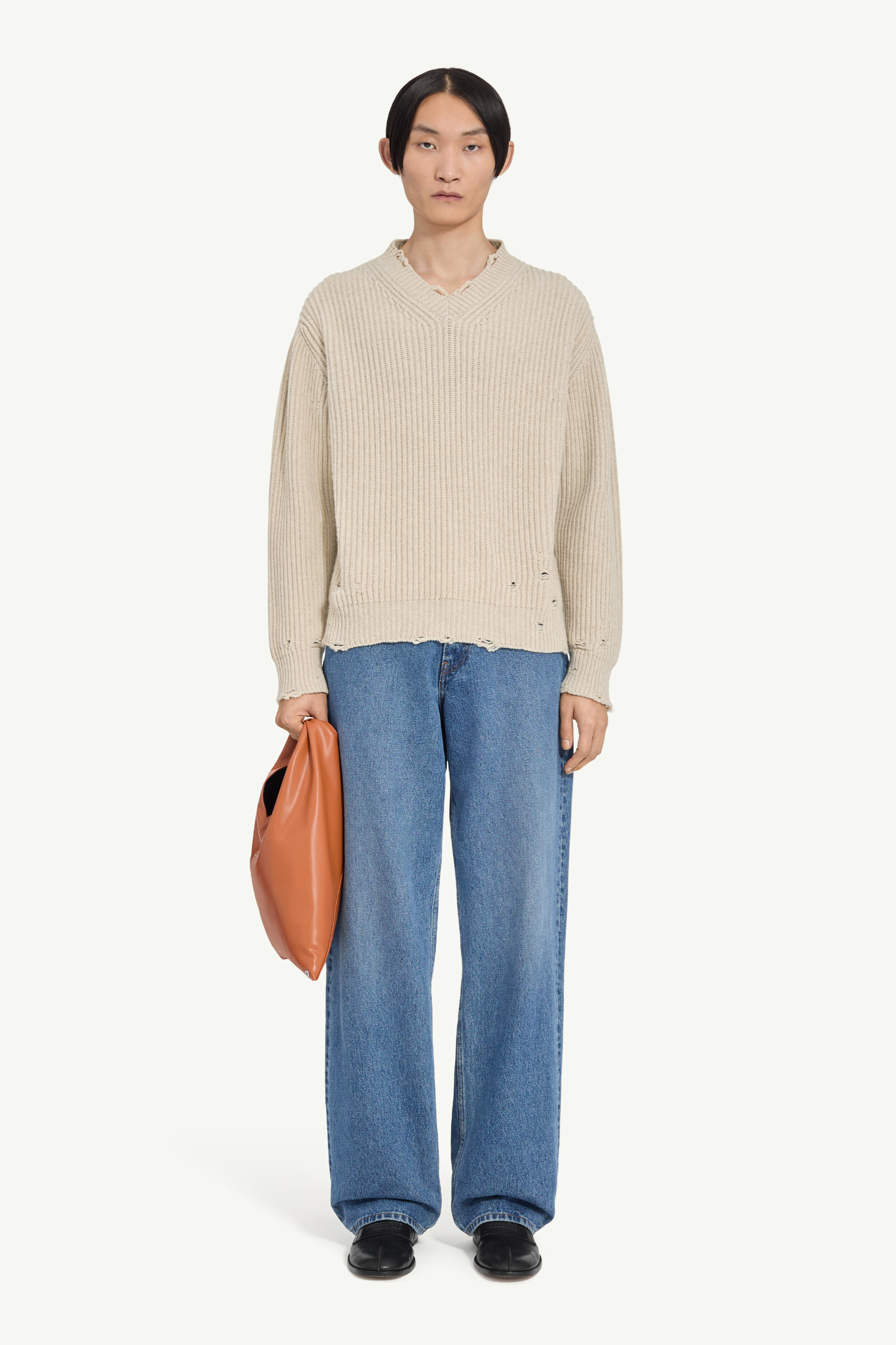 Pull en laine côtelée pour femme | MM6